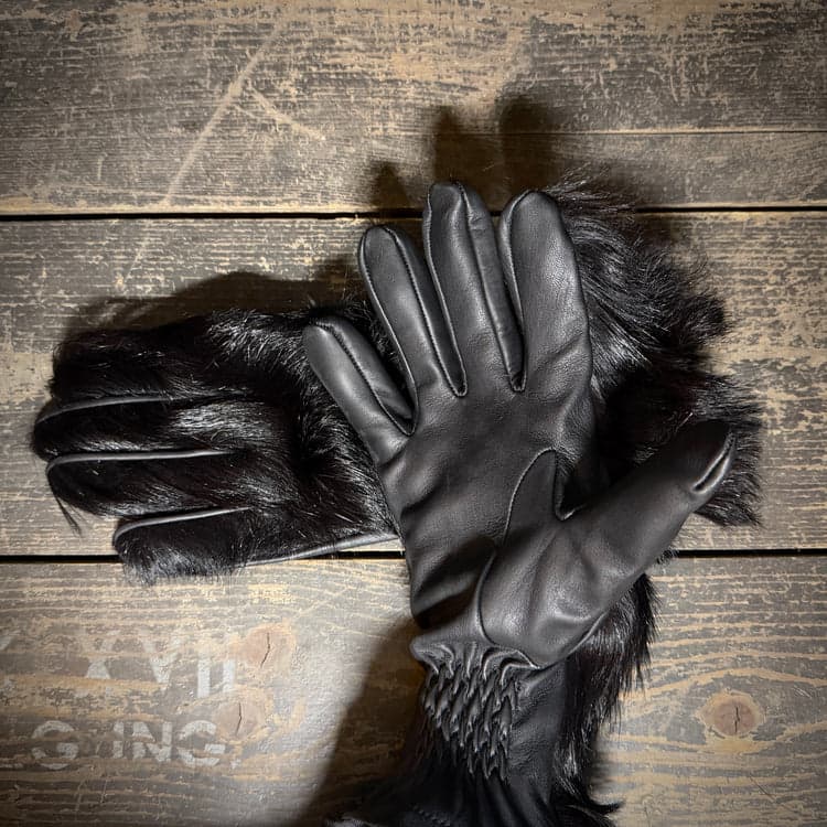 Fellhandschuhe | Schwarz
